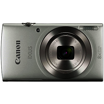 Canon IXUS 175 Digital Camera, HD 720p, 20MP, 8x Optical Zoom, 16x Zoom Plus, 2.7  LCD Screen with Wrist Strap Silver